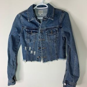 Cello Crop Jean Jacket